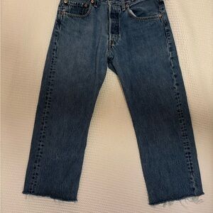 LEVIS 501 button fly straight leg jeans